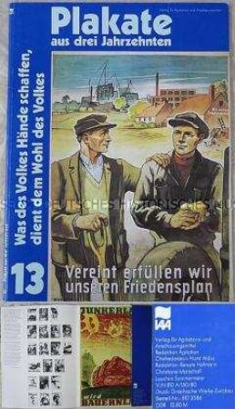 Mappe mit Plakaten aus drei Jahrzehnten