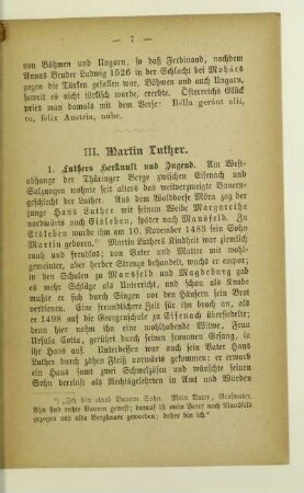 III. Martin Luther
