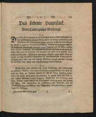 Das siebente Hauptstück. Vom Contrapunct überhaupt