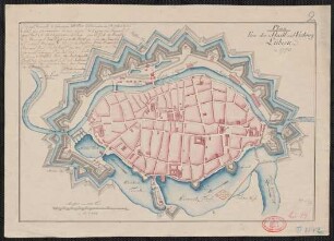 Plan von der Stadt und Vestung Lübeck