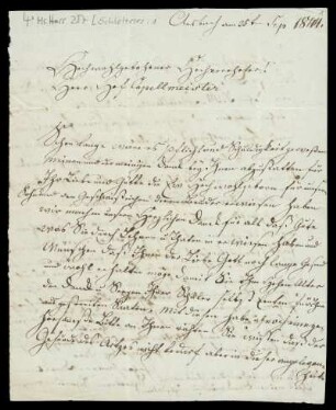 Brief von Schletterer an Louis Spohr