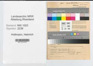 Entnazifizierung Heinrich Holtmann , geb. 19.01.1897 (Gemuesegrosshaendler)