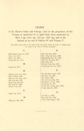 Index of the Chinese books and writings, used in the preparation of this volume or mentioned in it, ...