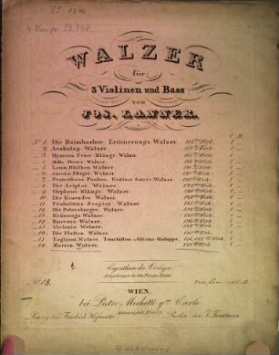 Marien-Walzer : 143. Werk