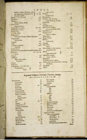 Index in Tertiam Partem, nempe Mineralogiam.