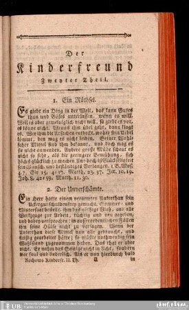 2: Der Kinderfreund : Ein Lesebuch zum Gebrauch in Landschulen