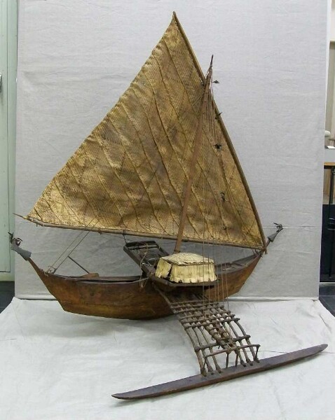 Model of an outrigger boat