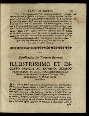 De Quæstionibus Seu Torturis Reorum.
