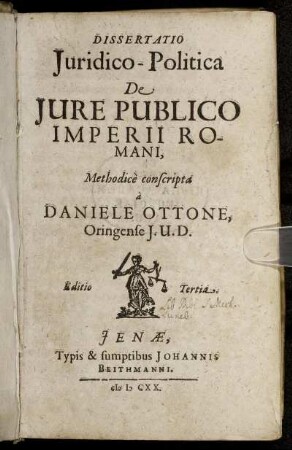Dissertatio Iuridico-Politica De Iure Publico Imperii Romani