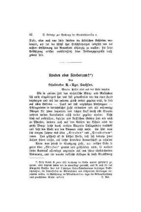 Streben oder Strebertum?
