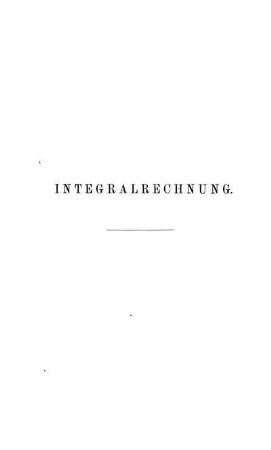Integralrechnung.