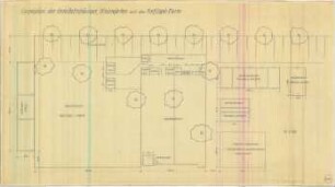Lageplan der Gewächshäuser, Kleingärten und der Geflügelfarm