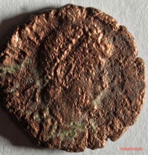 Römische Münze, Nominal Centenionalis, Prägeherr Valens, Prägeort Aquileia, Original