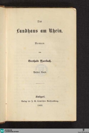 3: Das Landhaus am Rhein : Roman