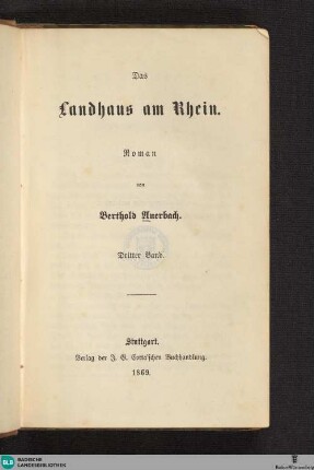 3: Das Landhaus am Rhein : Roman