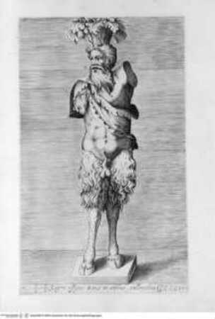 Antiquarum statuarum urbis Romae, quae in publicis privatisque locis visuntur, icones. Romae. Ex typis Laurentii Vaccarii... MDLXXXIIII., Tafel [36]: Satyri effigies Romae in aedibus vallensibus (nach der Antike)