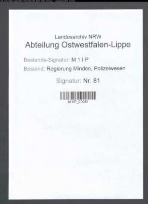Polizeiverwaltung Herford, Band 5