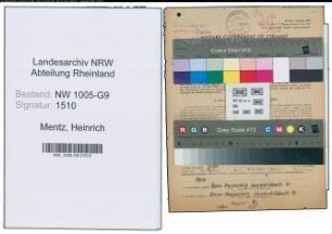Entnazifizierung Heinrich Mentz , geb. 28.05.1892 (Dachdecker)