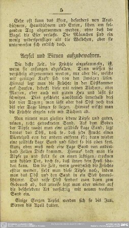 Aepfel und Birnen aufzubewahren