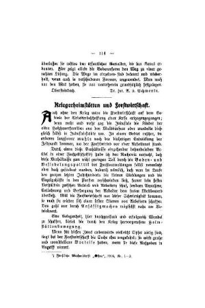 Kriegerheimstätten und Forstwirtschaft