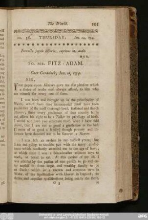 No. 56. Thursday, Ian. 24, 1754.