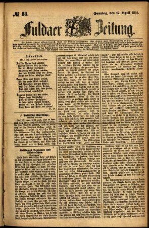 Ausgabe vom Sonntag, den 17. April 1881.