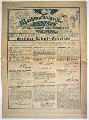 Sonderdruck (Weihnachts-Beilage) des "Berliner Lokal-Anzeigers"