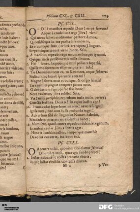 Psalmus CXLI. - CL.