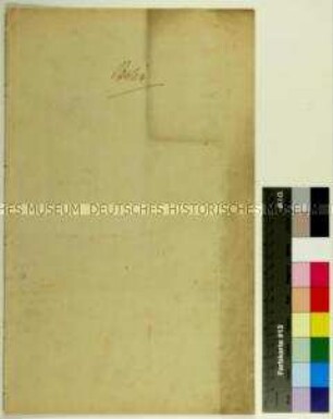 Erinnerungsblatt von Gustav Crusius mit eingeklebter Widmung von Hermann Adler aus Studientagen in Berlin