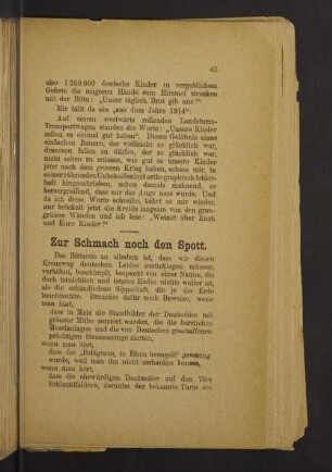 Zur Schmach noch den Spott.