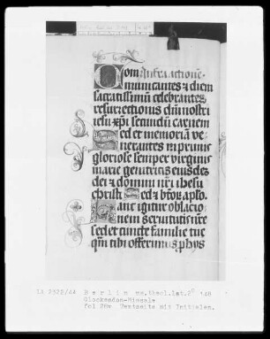 Glockendon-Missale — Initiale D, Folio 28verso