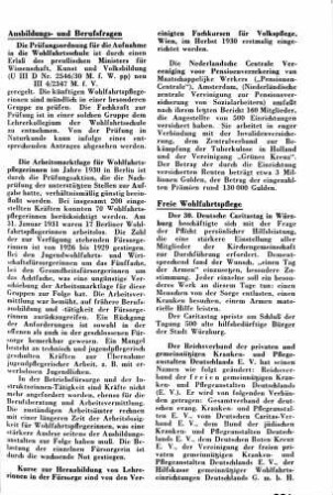 Der Reichsverband der privaten und gemeinnützigen Kranken- und Pflegeanstalten Deutschlands E.V. [Freie Wohlfahrtspflege]