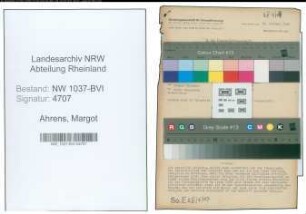 Entnazifizierung Margot Ahrens , geb. 04.04.1898 (Postassistentin)