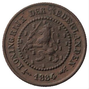 Fundmünze, 1/2 Cent, 1884