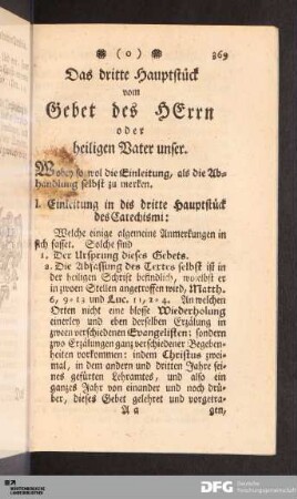 Das dritte Hauptstück vom Gebet des Herrn oder heiligen Vater unser.