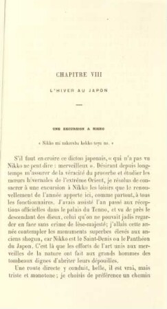 Chapitre VIII. L'hiver au Japon