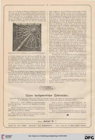 Unsere kunstgewerblichen Musterblätter