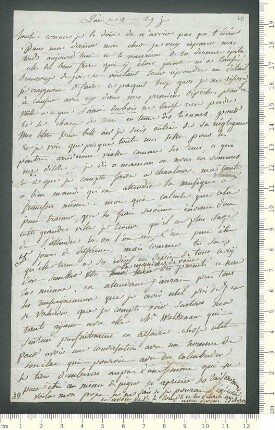 Brief von Charles de Chamisso an Adelbert von Chamisso