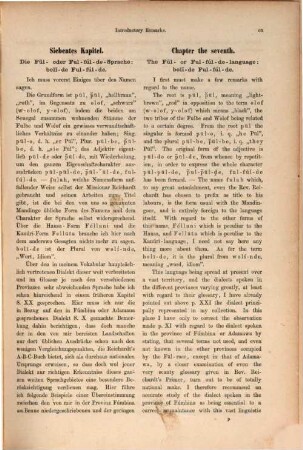 Sammlung und Bearbeitung Central-Afrikanischer Vokabularien. 2, Einleitung, Kap. 7-12, Analyse der Fulfúlde-, Sonyai-, Wándala-, Bágrimma- und Maba-Sprachen