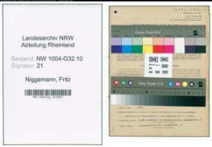 Entnazifizierung Fritz Niggemann , geb. 30.07.1896 (Verwalter)