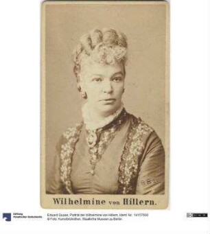 Porträt der Wilhelmine von Hillern