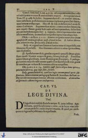Cap. VI. De Lege Divina.