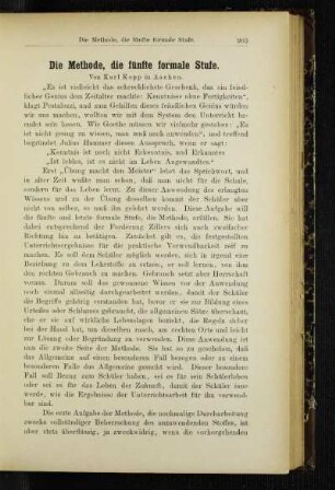 ¬Die¬ Methode, die fünfte formale Stufe