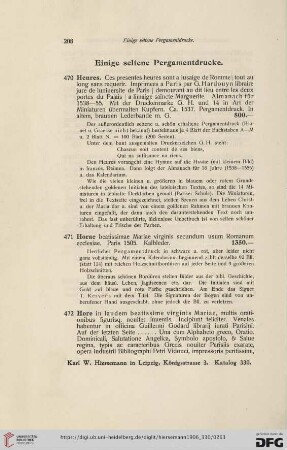 Einige seltene Pergamentdrucke (Nr. 470 - 472)