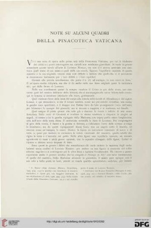 18: Note su alcuni quadri della Pinacoteca Vaticana