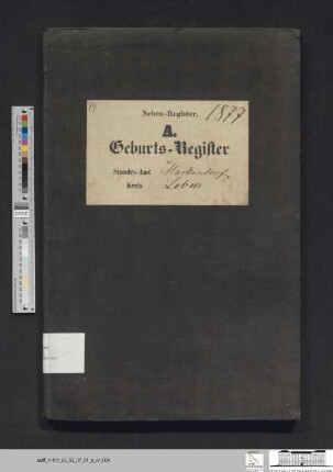 Geburtsregister Markendorf 1877 (Zweitregister)