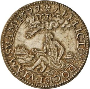 Niederländische Medaille mit Darstellung von Hiob und Daniel, 1577