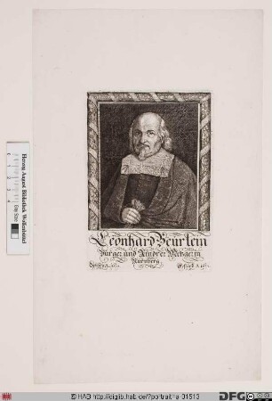 Bildnis Leonhard Beuerlein (Beurlein)