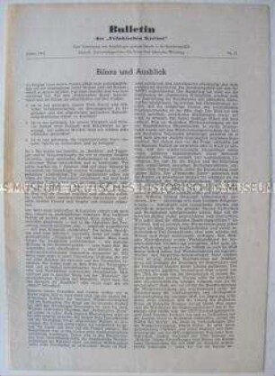 Informationsblatt des "Fränkischen Kreises" u.a. mit einer Jahresbilanz 1959