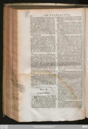 Cap. V. De autoritate Ecclesiae.